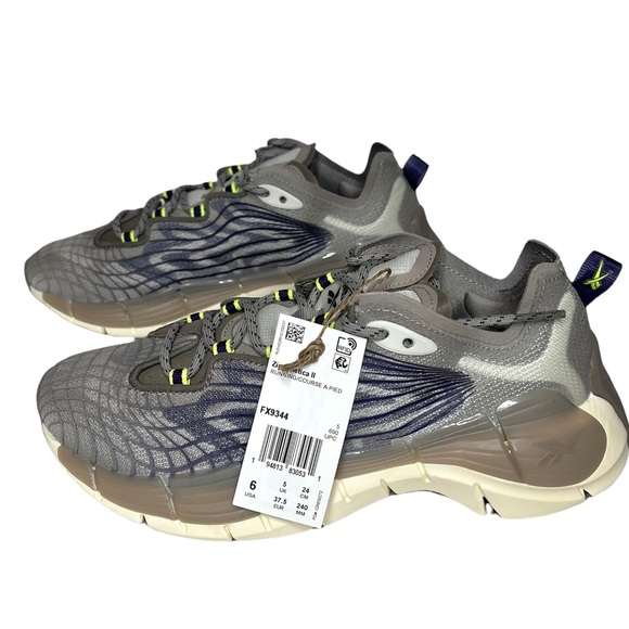 Reebok Zig Kinetica II “Boulder Grey” Running Shoes M6 / W7.5 (FX9344) - Picture 4 of 6